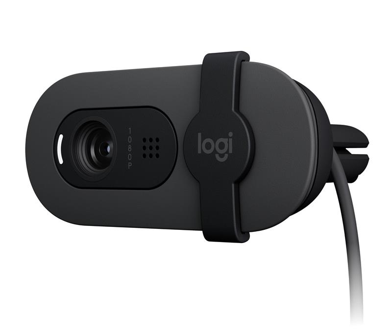 Logitech BRIO 100 - webcam, Full HD, USB - grafitová 