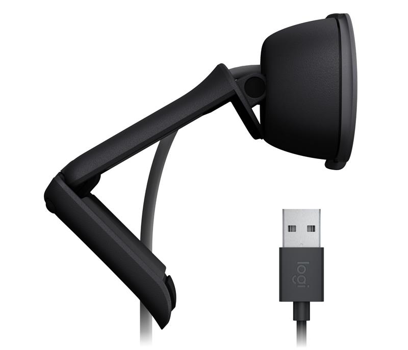 Logitech BRIO 100 - webcam, Full HD, USB - grafitová 
