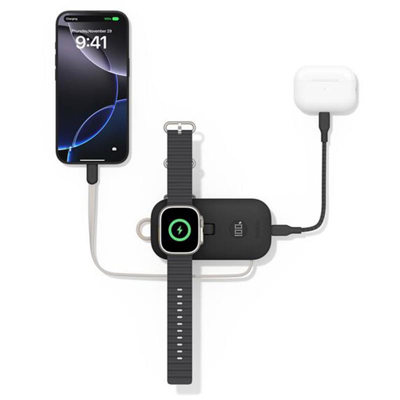 Belkin Boost Charge Pro Powerbank 10K with Apple Watch Charger - Black 
