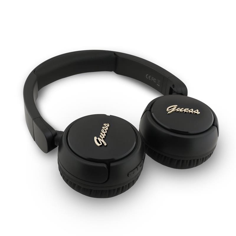 Guess Script Metal Logo Bezdrôtové Slúchadlá čierne 