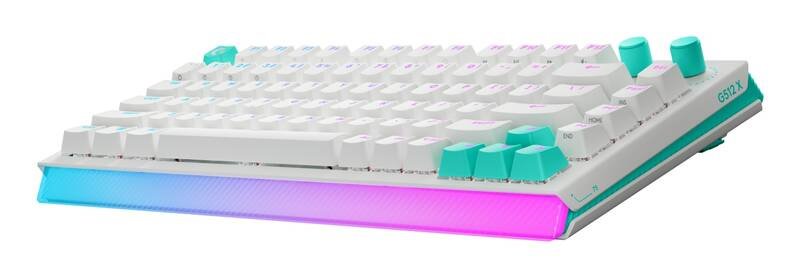 Logitech G512 X 75 - mechanická herná klávesnice, USB, hmatová, biela, US 