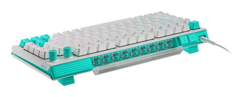 Logitech G512 X 75 - mechanická herná klávesnice, USB, hmatová, biela, US 
