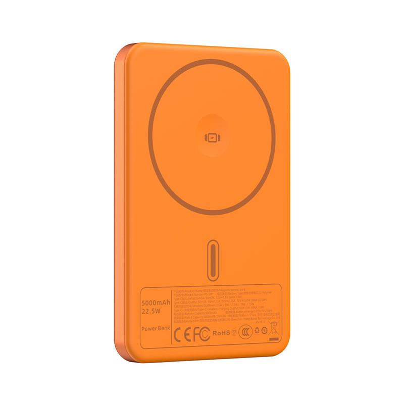 Devia powerbank Ultra13 Solid State Magnetic 5.000 mAh PD 22.5W - Orange 