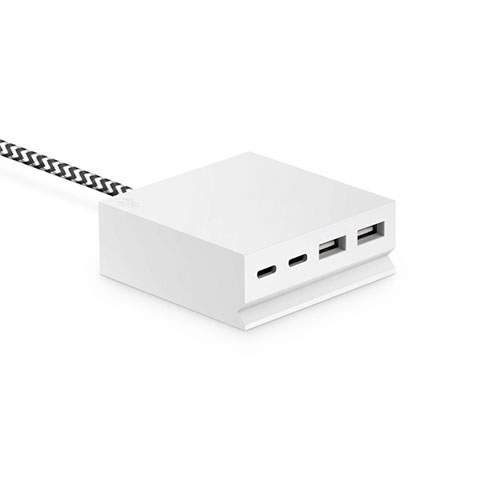 USBePower Hide Mini 27W 4-in-1 desktop charger - White 