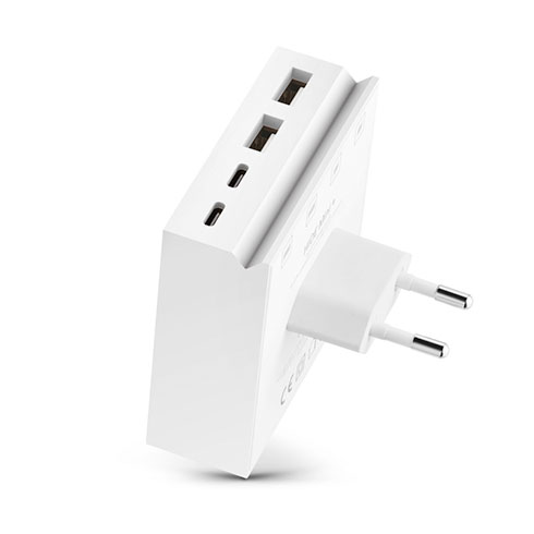USBePower Hide Mini 27W 4-in-1 wall charger - White