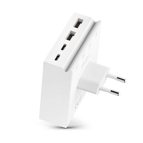 USBePower Hide Mini 27W 4-in-1 wall charger - White 