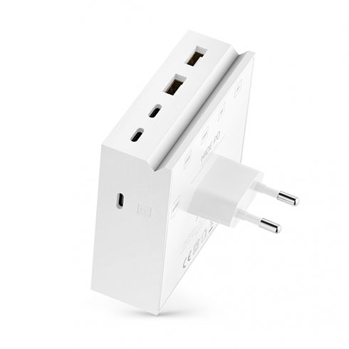 USBePower Hide PD 57W 5-in-1 wall charger - White 