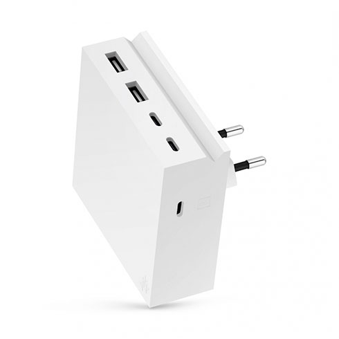 USBePower Hide PD 57W 5-in-1 wall charger - White 