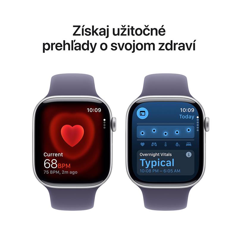 Apple Watch Series 11 GPS 42mm Strieborný hliník s hmlisto fialovým športovým remienkom - S/M *Rozbalený* 