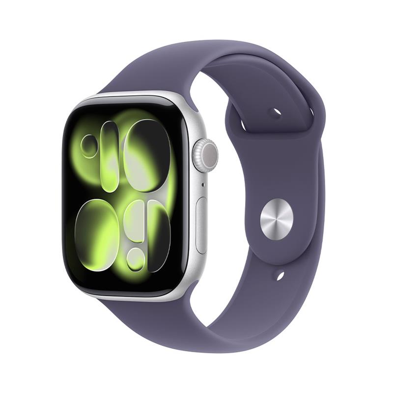 Apple Watch Series 11 GPS 42mm Strieborný hliník s hmlisto fialovým športovým remienkom - S/M *Rozbalený* 