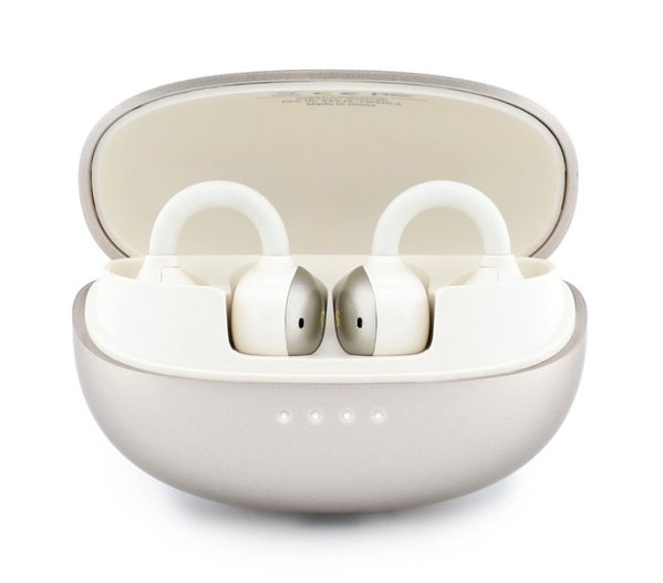 Guess Metallic Finish Classic Logo OWS Bezdrôtové Slúchadlá zlaté 