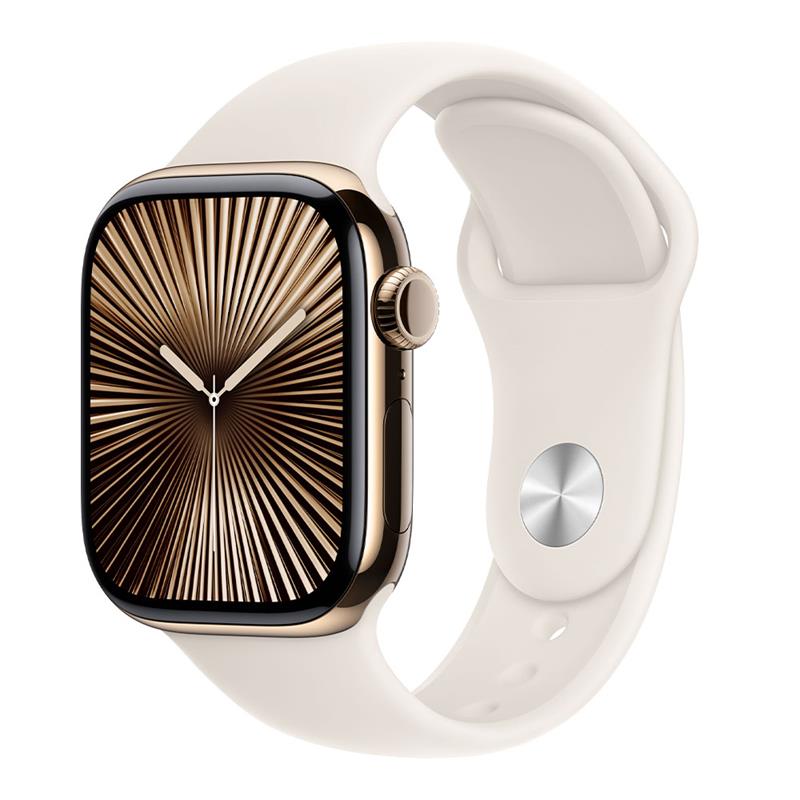 Apple Watch Series 10 GPS + Cellular 46mm Zlatý titán s hviezdne bielym športovým remienkom - M/L *Rozbalený* 