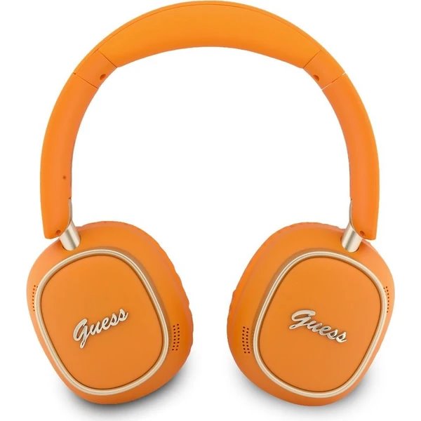 Guess Rectangle Metal Script Logo ENC Bezdrôtové Slúchadlá oranžové 