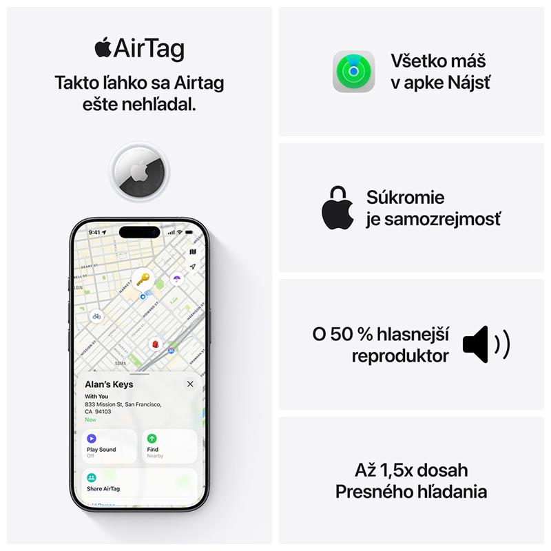 Apple AirTag (2. generácia) 1ks  