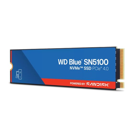 WD Blue SN5100 SSD Powered by SanDisk 4TB M.2 NVMe Gen4 6900/6700MBps 