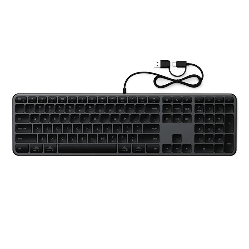 Satechi klávesnica Slim LX3 Wired Keyboard - Space Black 
