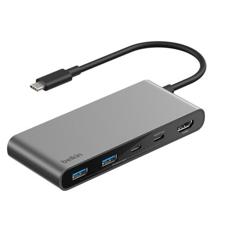 Belkin Connect 7-Port USB-C Hub with Dual USB-C Ports - Space Gray 