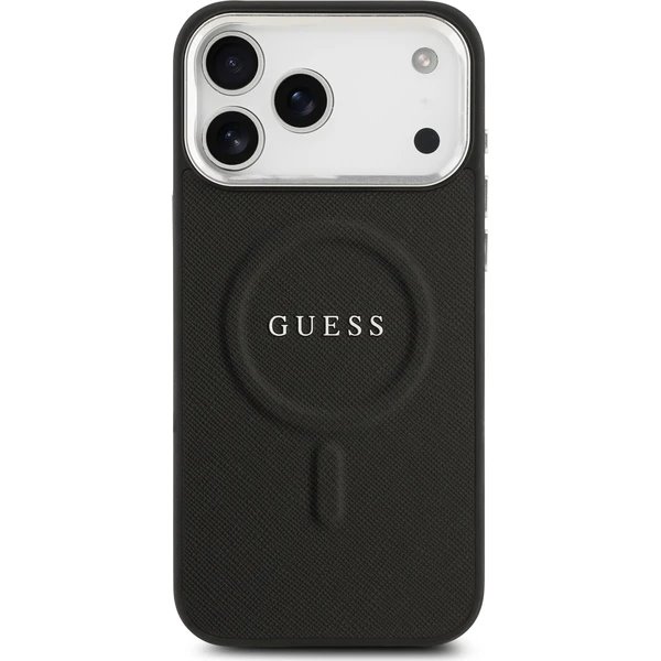 Guess PU Saffiano MagSafe kryt iPhone 17 Pro Max čierny  