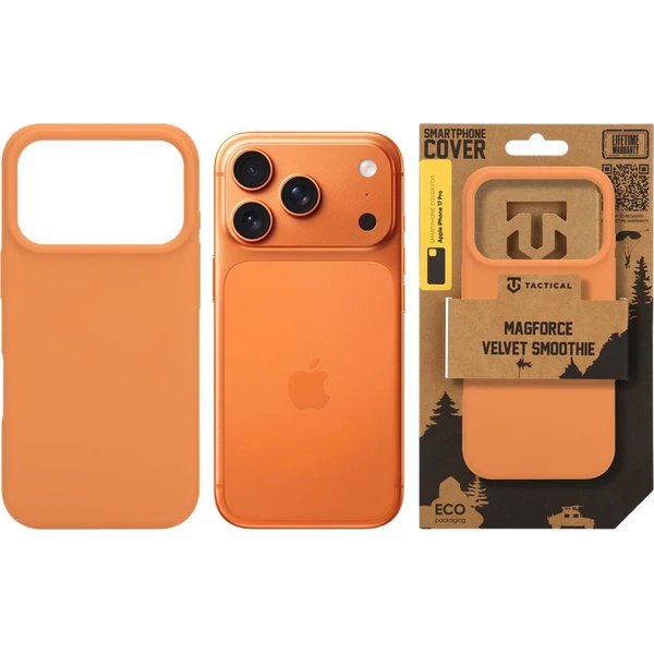 Tactical MagForce Velvet Smoothie Kryt iPhone 17 Pro Max oranžový 
