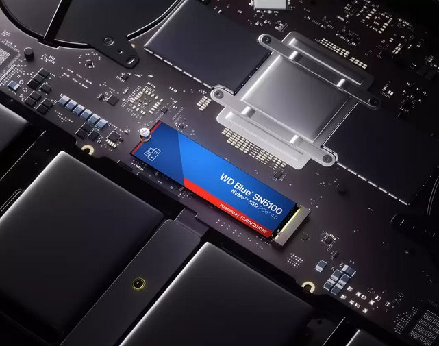 WD Blue SN5100 SSD Powered by SanDisk 2TB M.2 NVMe Gen4 7100/6700MBps 