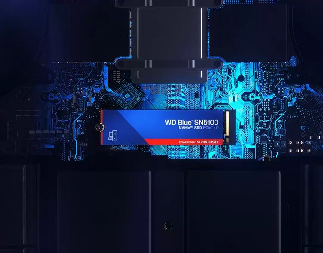 WD Blue SN5100 SSD Powered by SanDisk 2TB M.2 NVMe Gen4 7100/6700MBps 