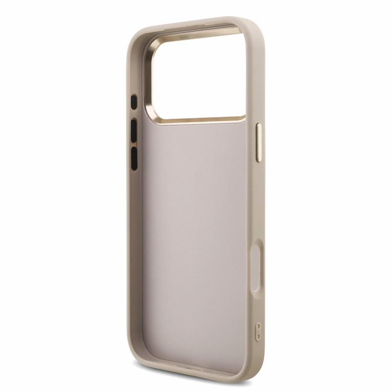 Guess PU 4G Metal Logo Strap kryt iPhone 18 Pro ružový 