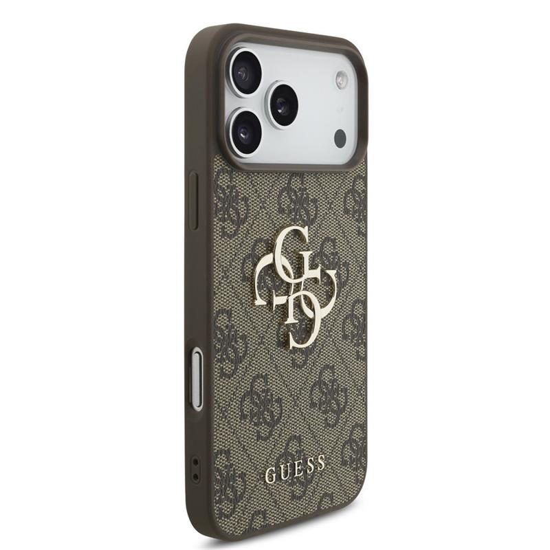Guess PU 4G Metal Logo kryt iPhone 18 Pro hnedá 