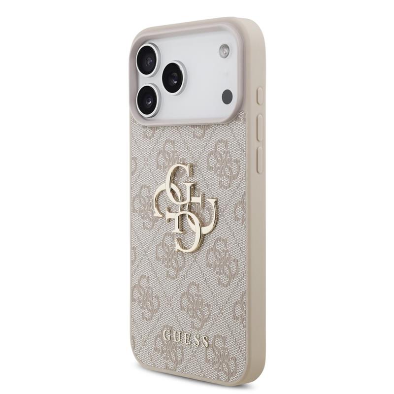 Guess PU 4G Metal Logo kryt iPhone 18 Pro Max ružová 