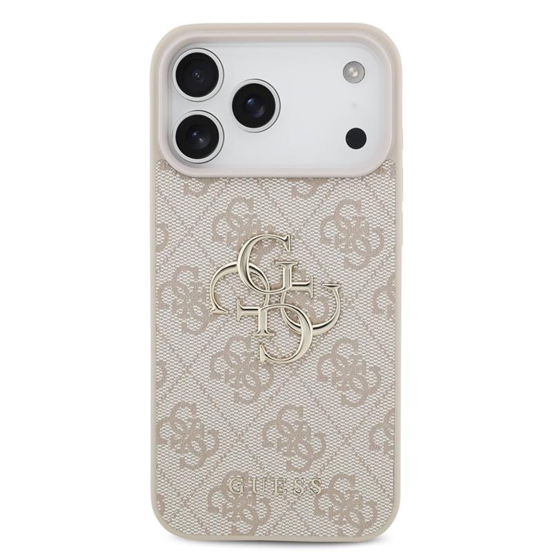 Guess PU 4G Metal Logo kryt iPhone 18 Pro Max ružová 