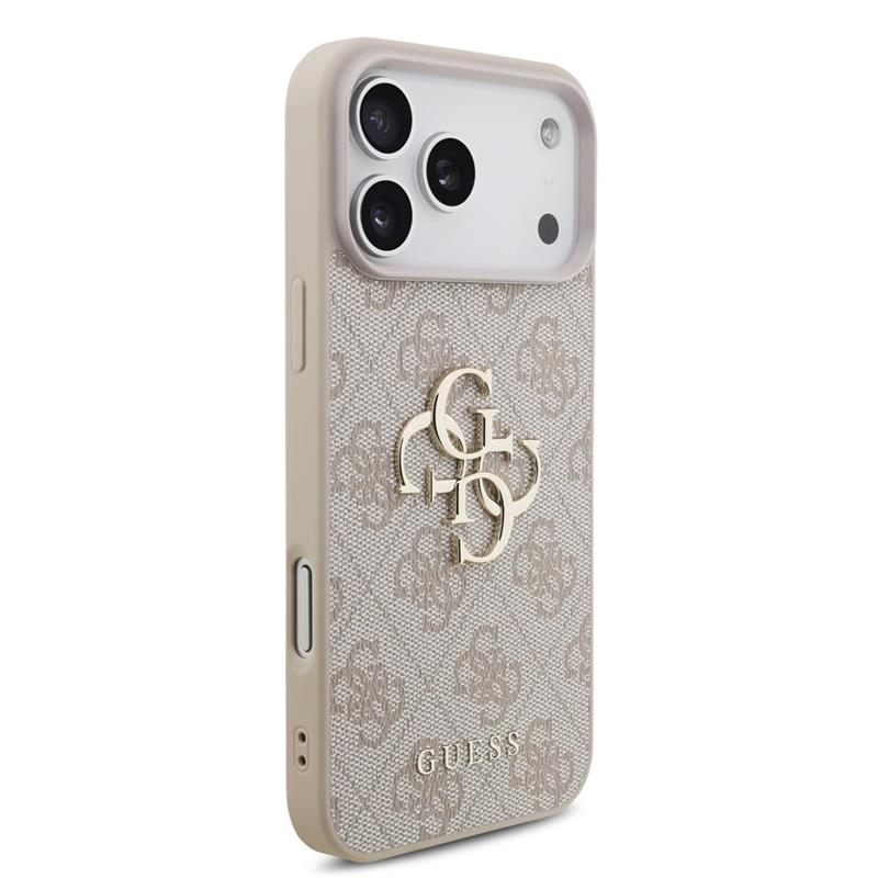 Guess PU 4G Metal Logo kryt iPhone 18 Pro Max ružová 