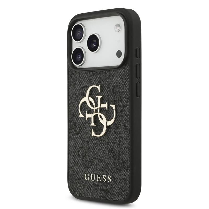 Guess PU 4G Metal Logo kryt iPhone 18 Pro šedá 
