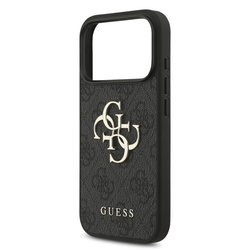 Guess PU 4G Metal Logo kryt iPhone 18 Pro šedá 
