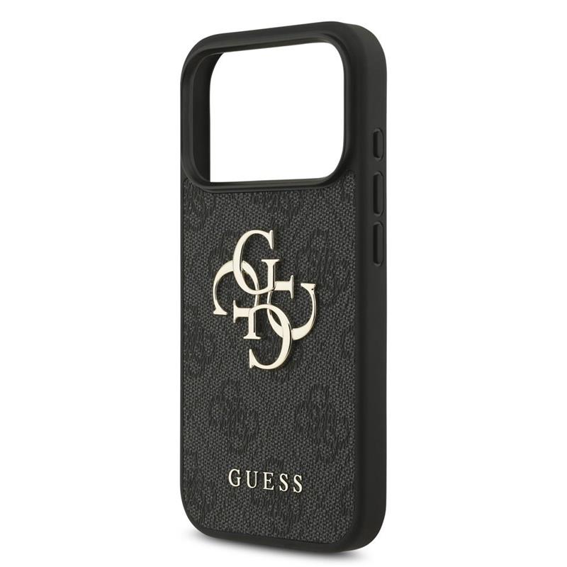 Guess PU 4G Metal Logo kryt iPhone 18 Pro Max šedá 