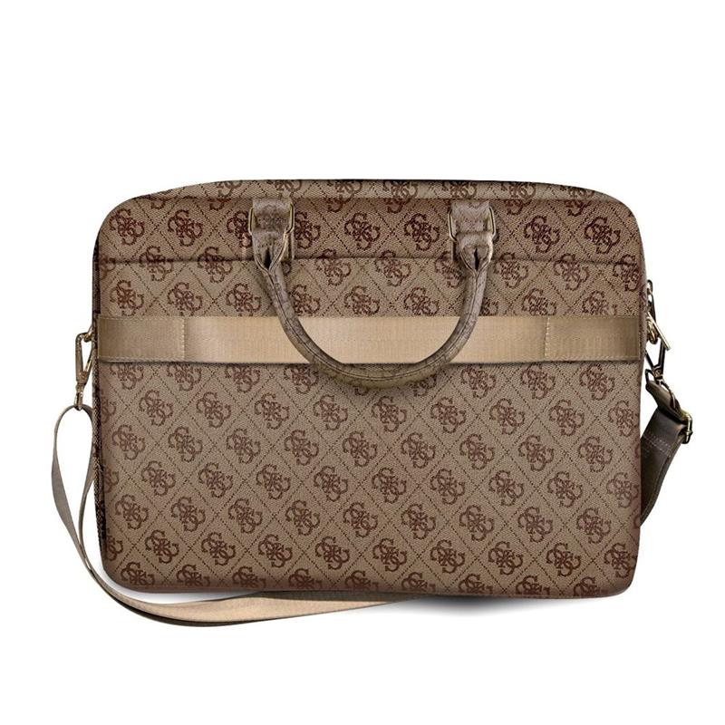 Guess PU 4G Metal Logo Taška na MacBook 15/16" hnedá 