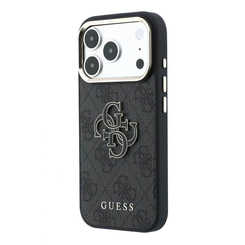 Guess PU 4G Resin Metal Logo kryt iPhone 18 Pro čierny 