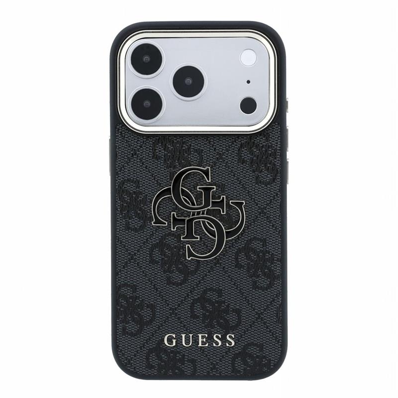Guess PU 4G Resin Metal Logo kryt iPhone 18 Pro čierny 