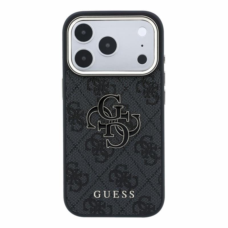 Guess PU 4G Resin Metal Logo kryt iPhone 18 Pro Max čierny 