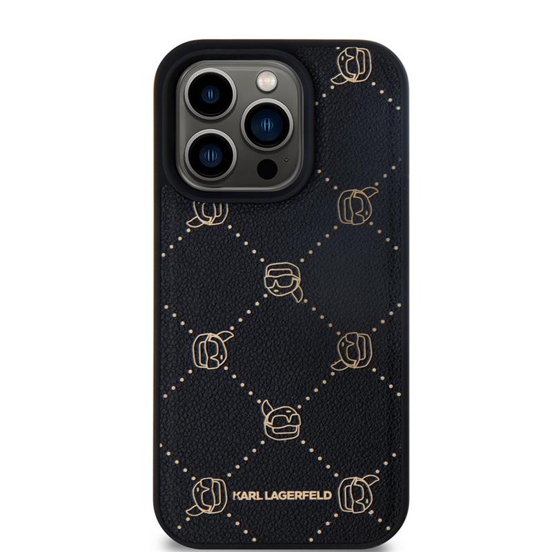 Karl Lagerfeld PU Karl Heads Pattern Magsafe kryt iPhone 15 Pro Max čierny 