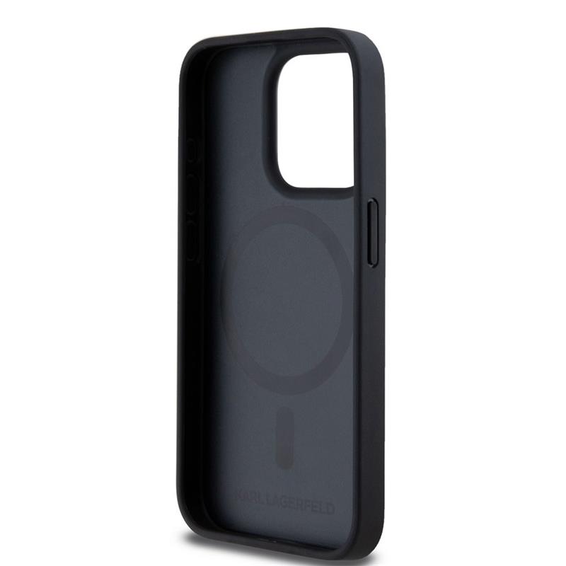 Karl Lagerfeld PU Karl Heads Pattern Magsafe kryt iPhone 15 Pro Max čierny 
