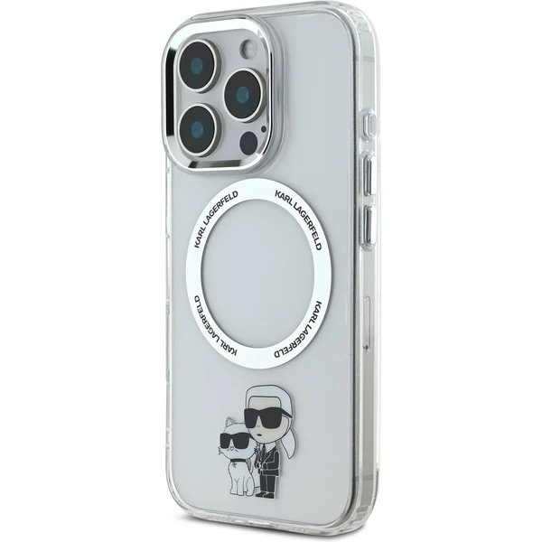 Karl Lagerfeld IML Karl and Choupette MagSafe kryt iPhone 16 Pro priehľadný 