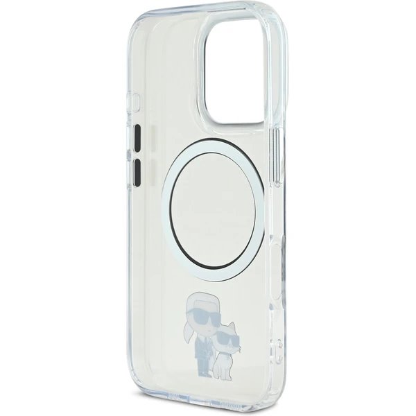 Karl Lagerfeld IML Karl and Choupette MagSafe kryt iPhone 16 Pro priehľadný 