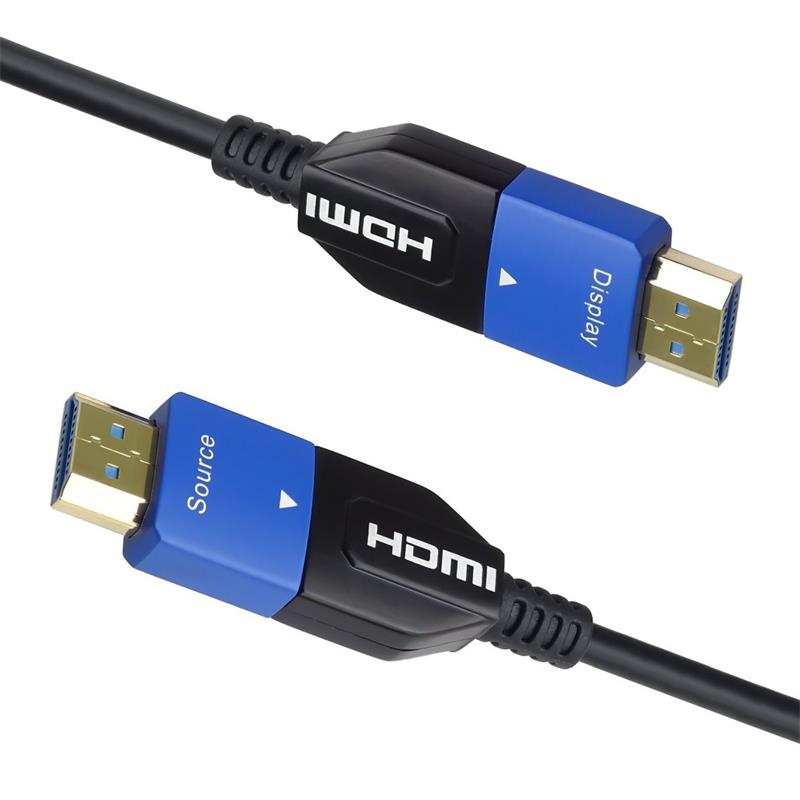 PremiumCord Ultra High Speed HDMI 2.1 optický fiber kabel 8K@60Hz 4K@120Hz, pozlátený 25m 