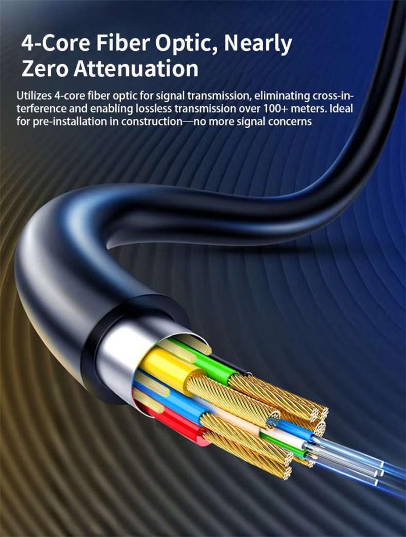 PremiumCord Ultra High Speed HDMI 2.1 optický fiber kabel 8K@60Hz 4K@120Hz, pozlátený 25m 