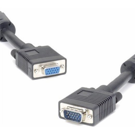 OEM Kábel predlžovací HQ(Coax) 2x ferrit, SVGA, DDC2, 3xCoax+8žil, 5m 