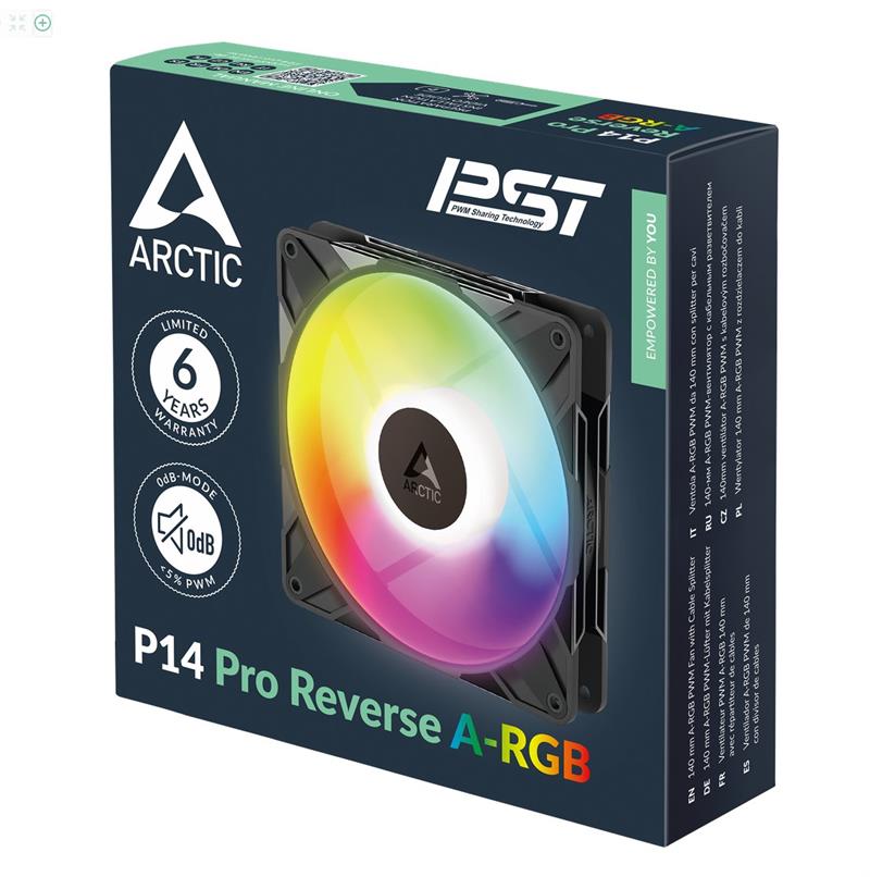 Arctic ventilátor P14 Pro Reverse A-RGB 