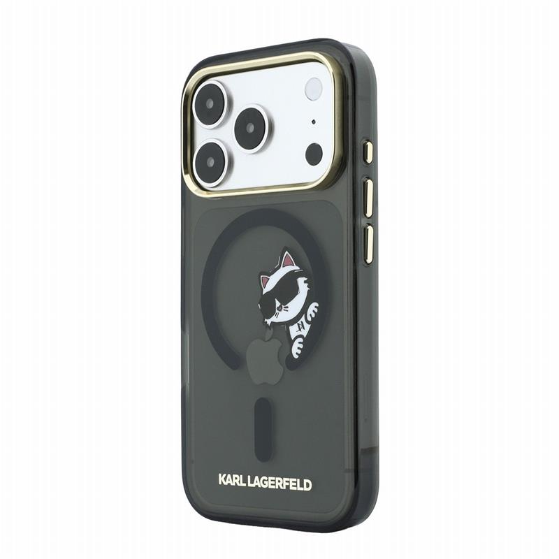 Karl Lagerfeld IML Choupette Peekaboo Magsafe kryt iPhone 18 Pro čierna 