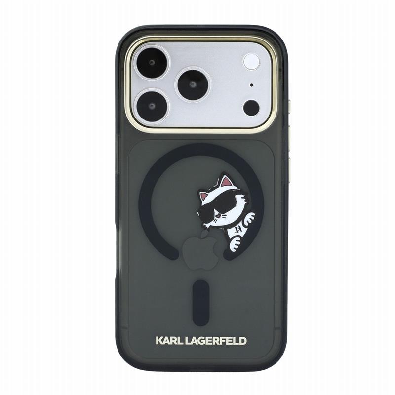 Karl Lagerfeld IML Choupette Peekaboo Magsafe kryt iPhone 18 Pro čierna 