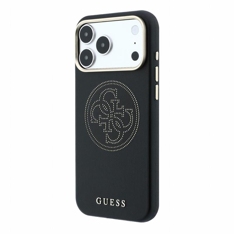 Guess PU Semi Wrap Perforated 4G Logo MagSafe kryt iPhone 18 Pro Max čierny 