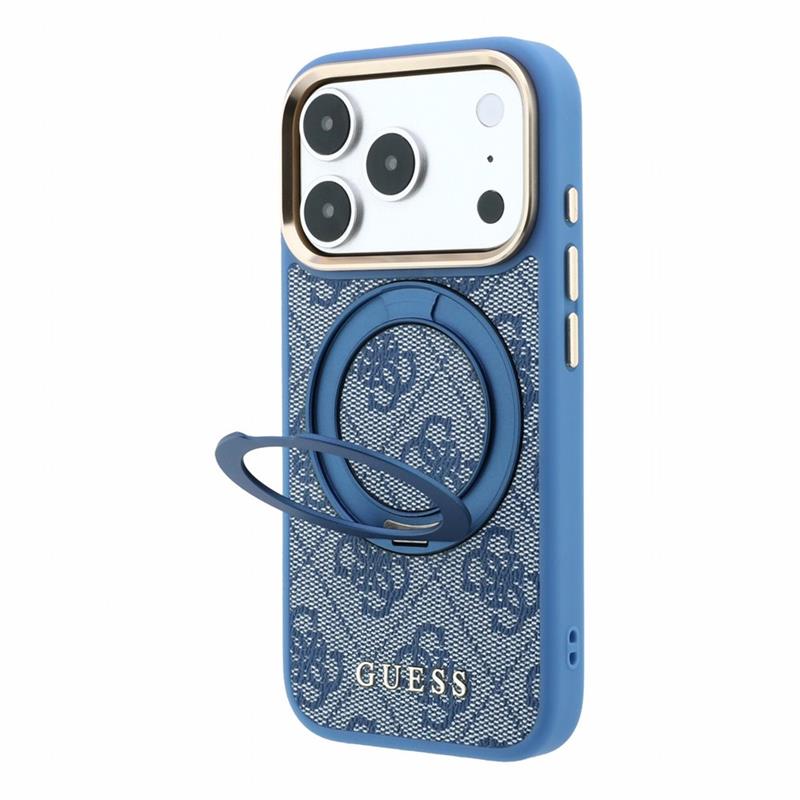 Guess PU 4G Ring Stand MagSafe kryt iPhone 18 Pro Max ružový 