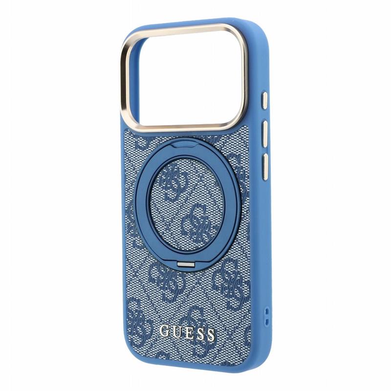 Guess PU 4G Ring Stand MagSafe kryt iPhone 18 Pro Max ružový 
